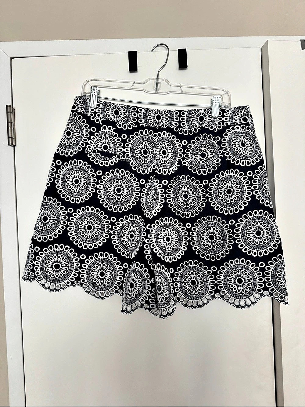 Pearl by Lili Rose Women's Geometric Mini Skirt Black & White Size 12